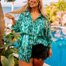 Sweetest Gesture Button Up In Turquoise Curves Image - 1
