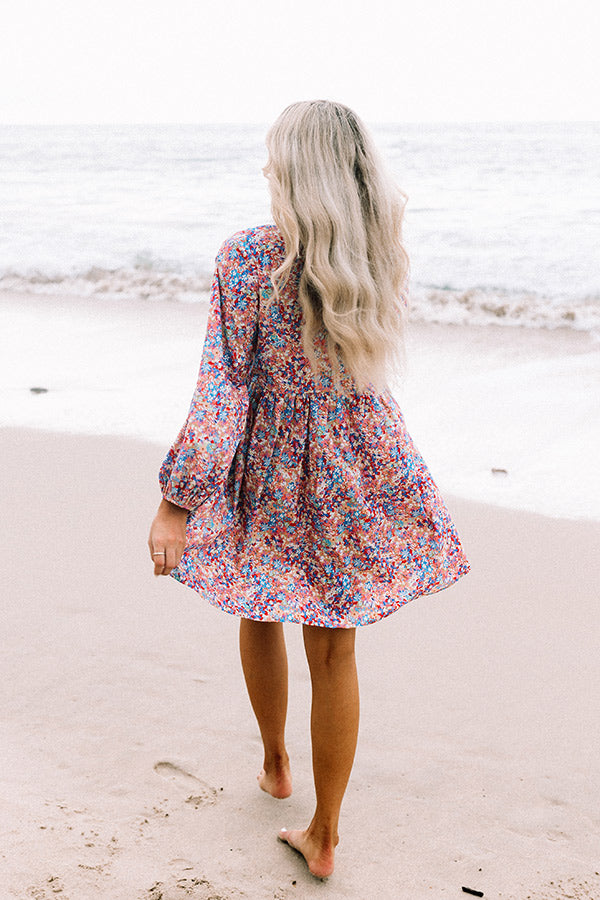 Party in Galveston Babydoll Dress in Blooming Dahlia Image - 4