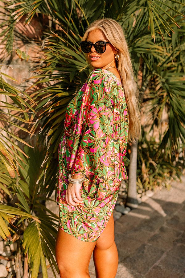 Truly Tropical Satin Romper Curves Image - 4