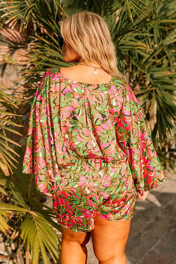 Truly Tropical Satin Romper Curves Image - 5