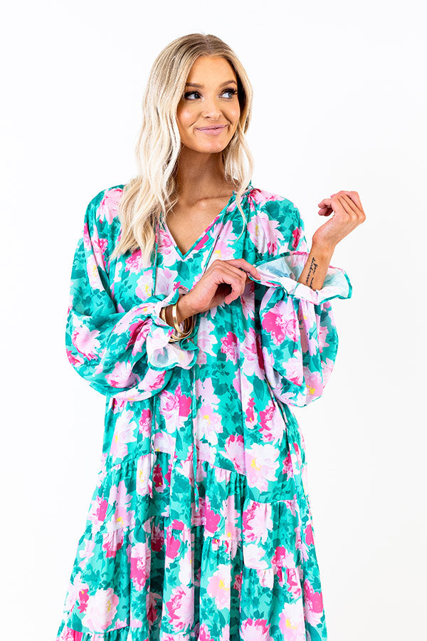 Time To Twirl Floral Midi Image - 2