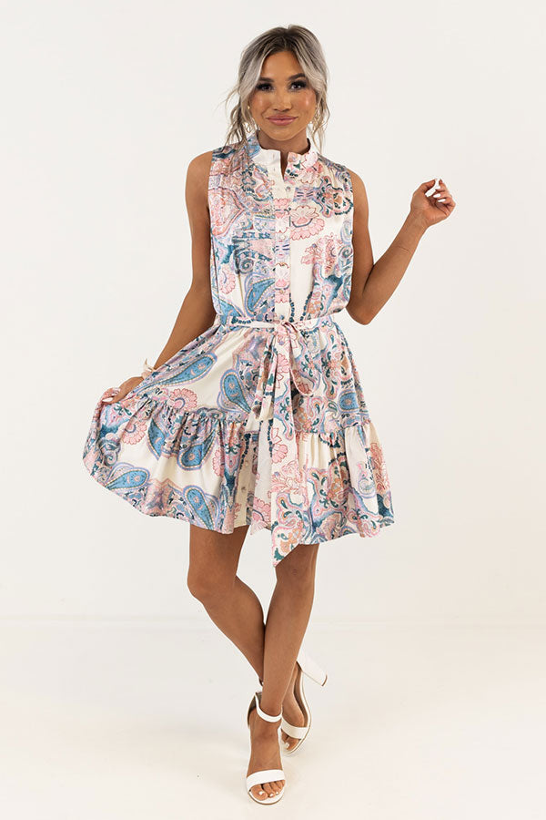 Styled By The Sea Paisley Dress Image - 4
