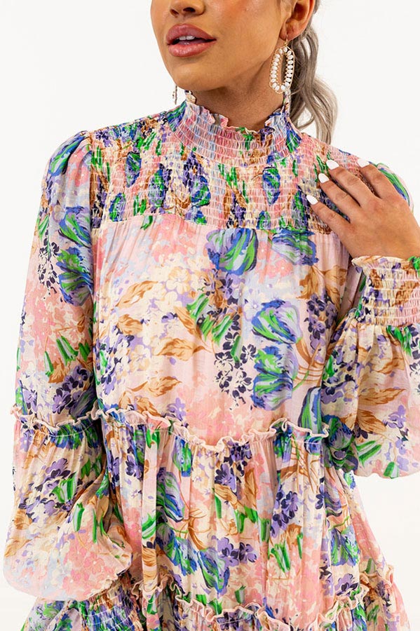 Coastal Kisses Floral Shift Dress Image - 3