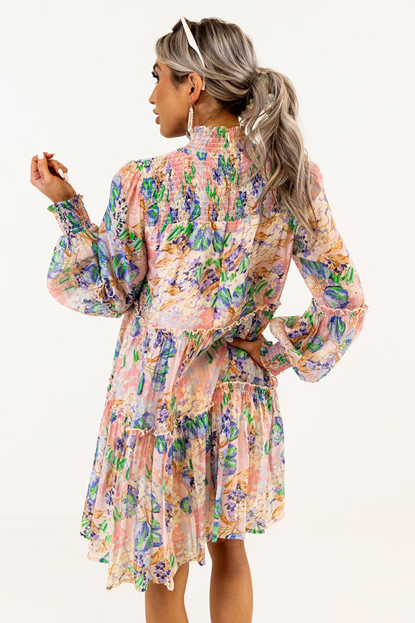 Coastal Kisses Floral Shift Dress Image - 4