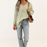 Reaching For Something Knit Sweater In Pear Image - 1