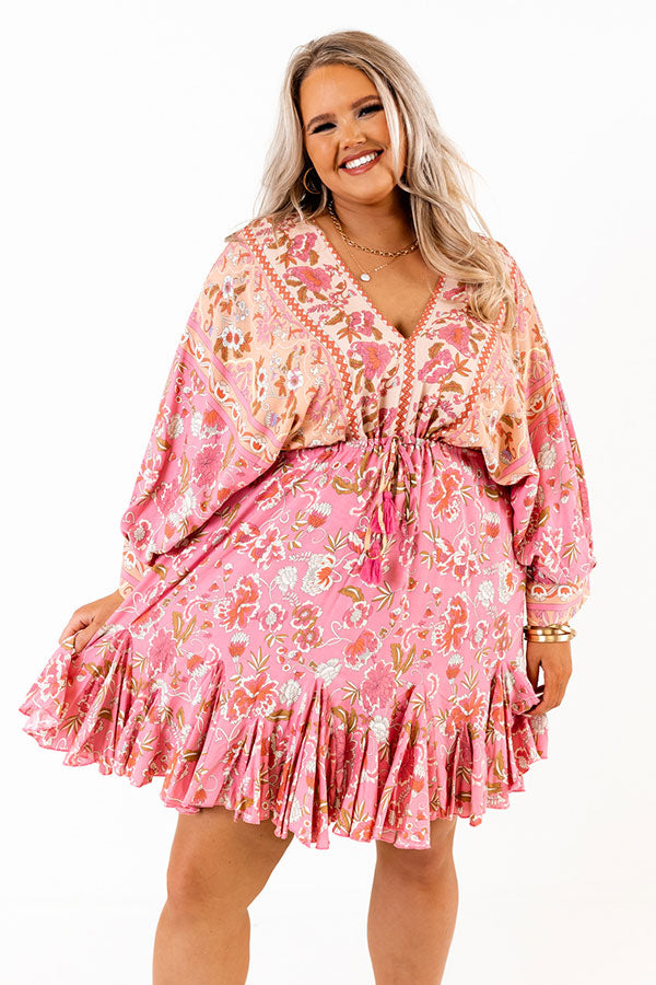 Down The Beach Floral Dress Curves Image - 4