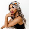 Satin Scarf in Retro Butterfly Image - 1