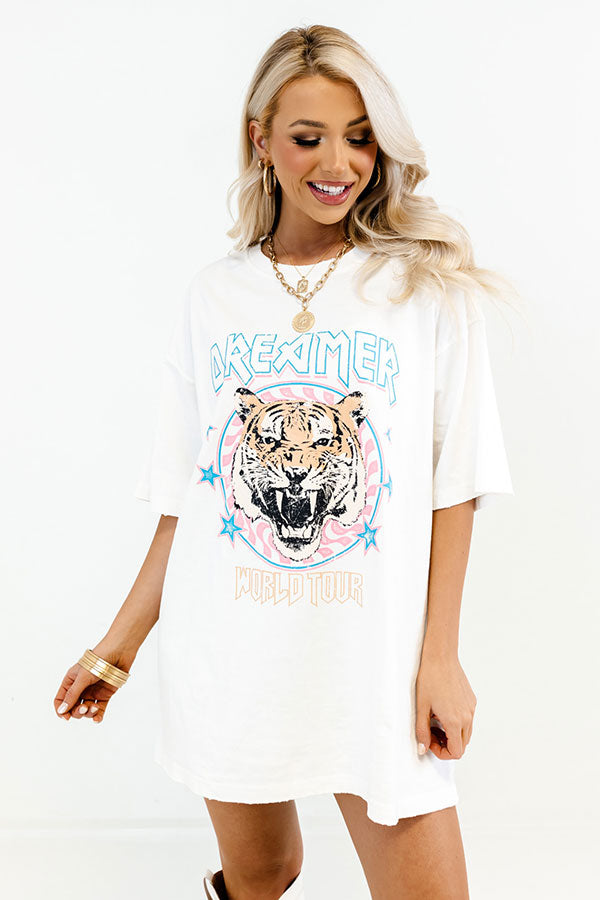 Dreamer Vintage Graphic Oversized Tee Image - 1