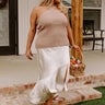 Enchanting Echoes Ribbed Top In Taupe Curves Image - 1