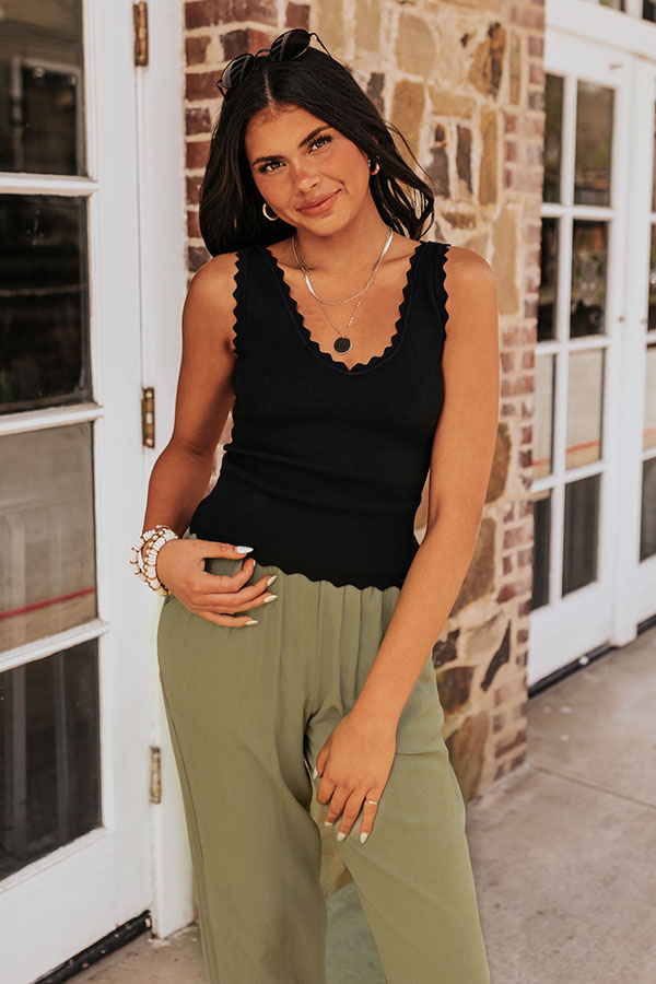 Sunset Siren Top In Black