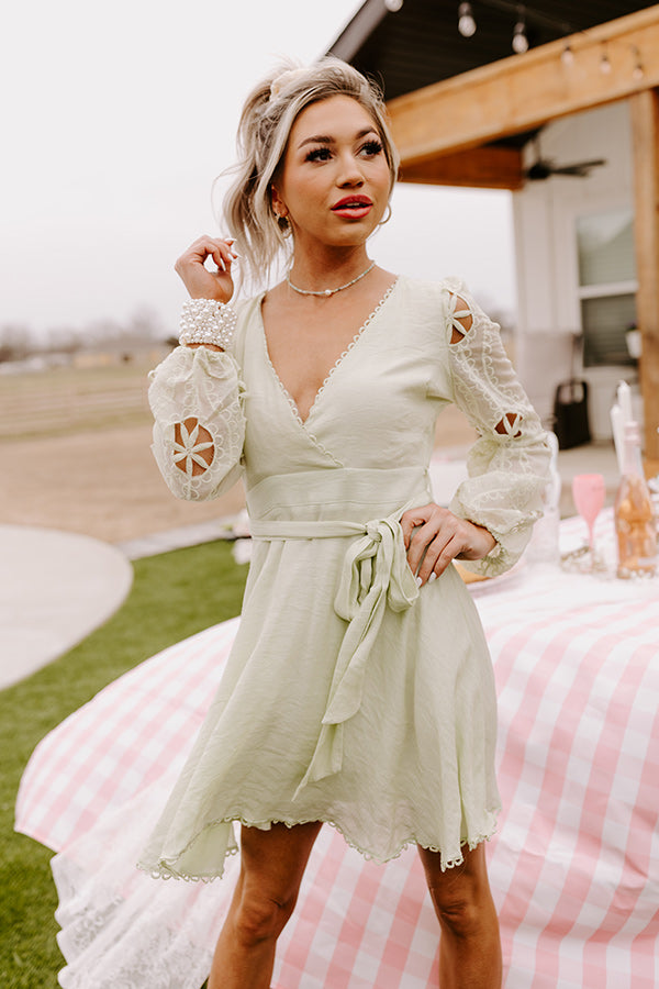 Radiant Reflections Mini Dress In Seafoam Image - 4