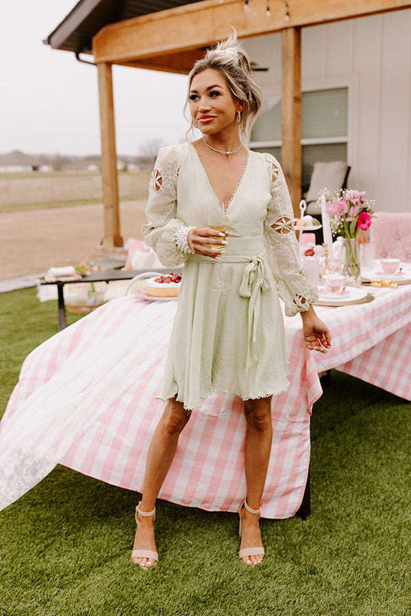 Radiant Reflections Mini Dress In Seafoam Image - 5