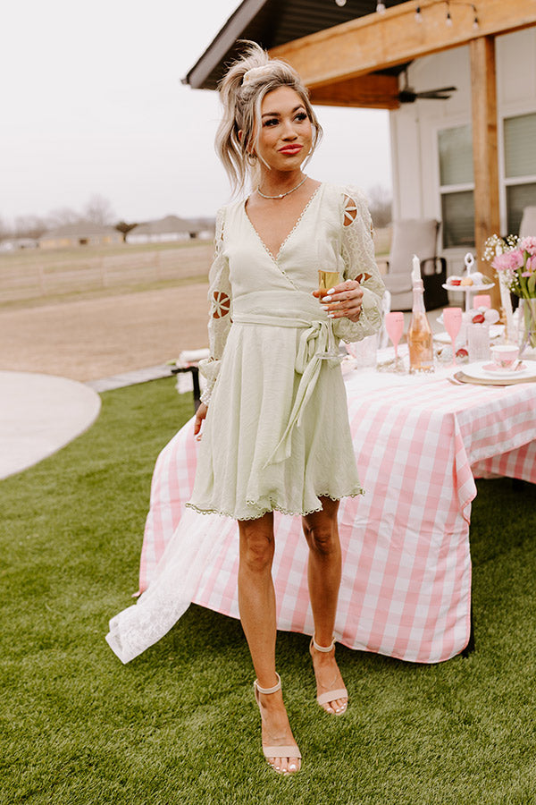 Radiant Reflections Mini Dress In Seafoam Image - 3