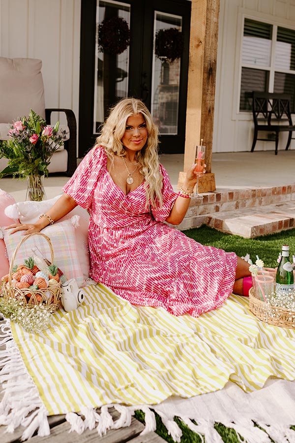 Maldives Escape Maxi In Fuchsia Curves Image - 1