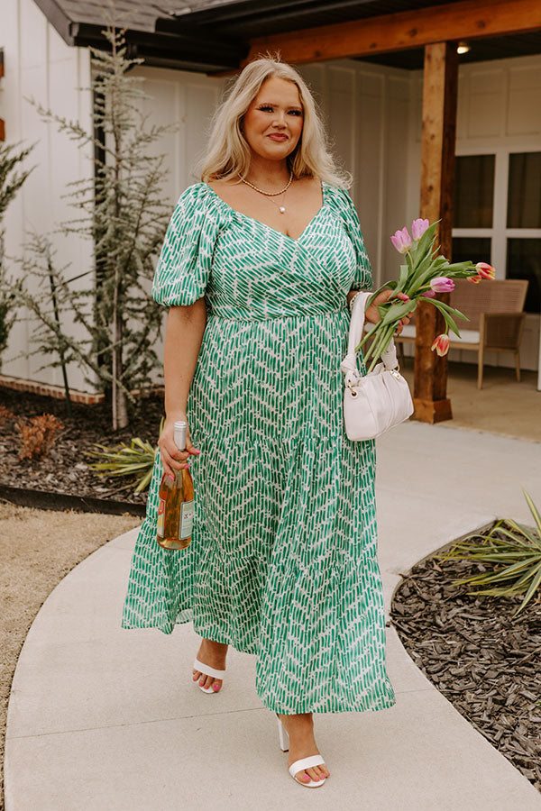 Maldives Escape Maxi In Jade Curves Image - 1