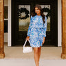Malibu Pier Floral Dress In Blue Image - 1