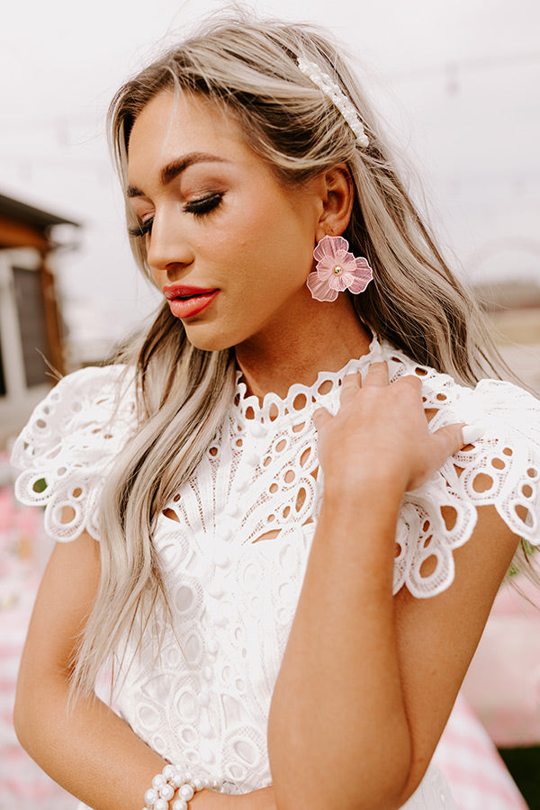 Paradise Dreaming Earrings In Pink Image - 1
