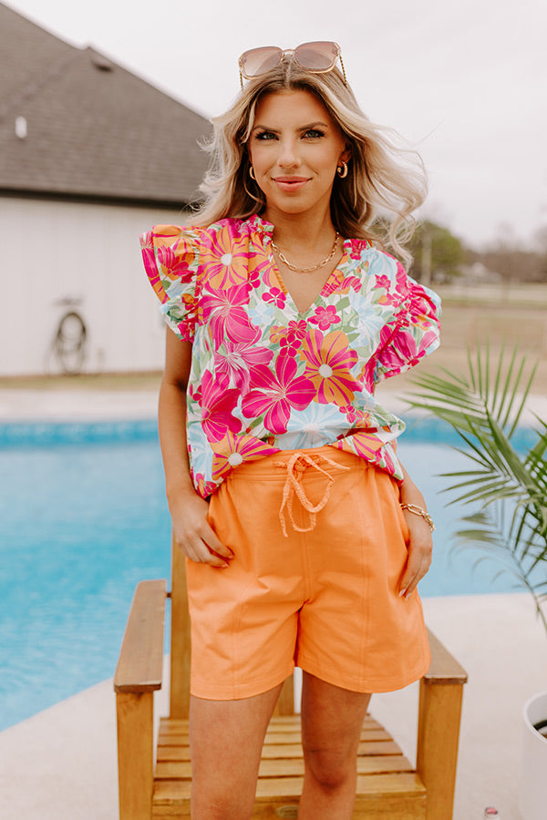 Inspiring Sights Floral Top In Hot Pink Image - 2