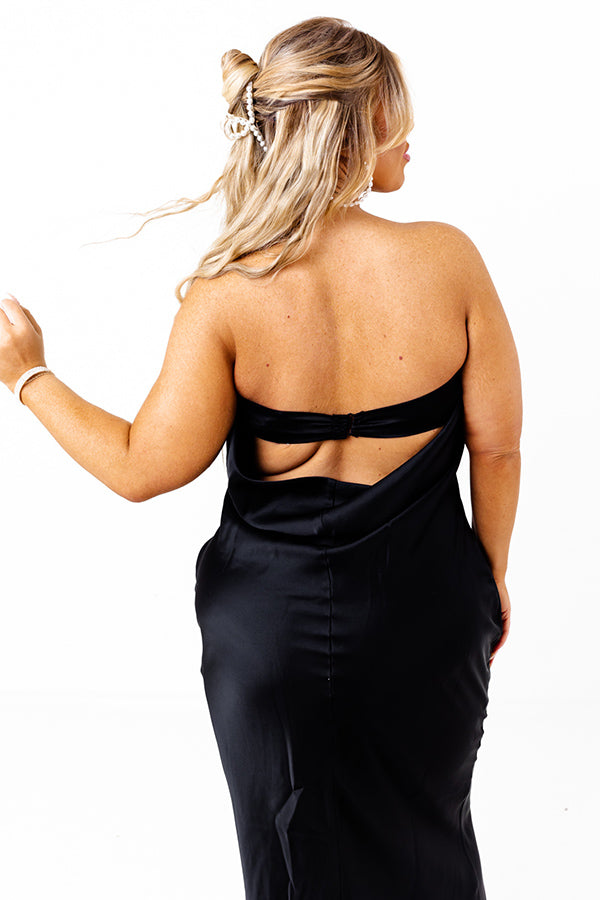 Glimpse Of Glamour Satin Maxi Curves Image - 4