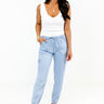 Midtown High Waist Chambray Joggers Image - 1