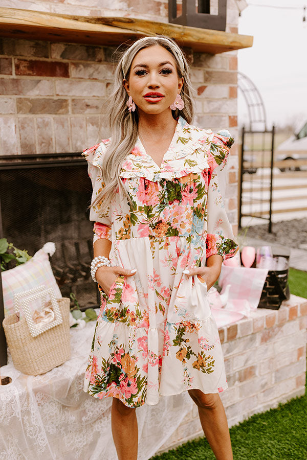 Majestic Moment Floral Shift Dress Image - 2