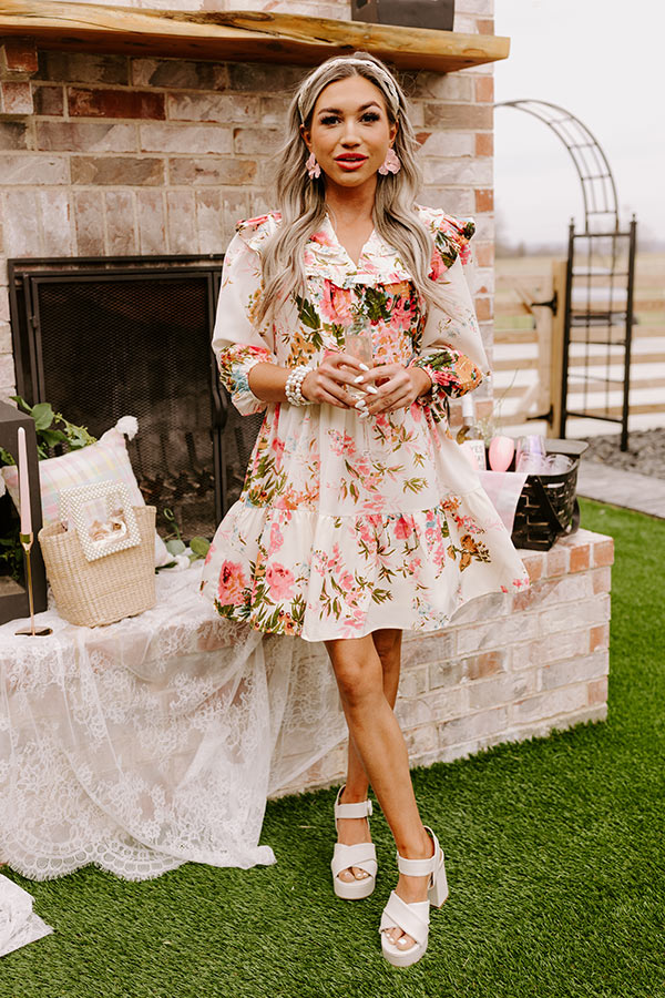 Majestic Moment Floral Shift Dress Image - 5