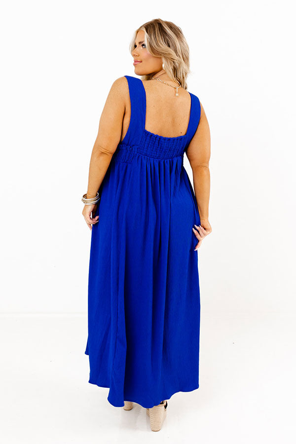 Sun-Kissed Sands Midi In Royal Blue Curves Image - 2