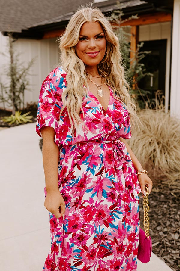 Just Met You Floral Maxi in Fuchsia Curves Image - 2