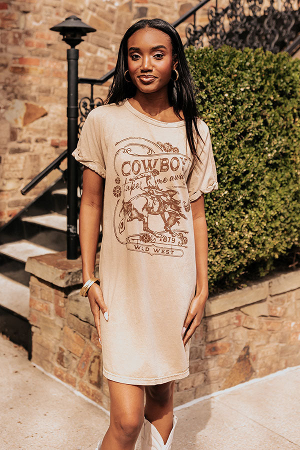 Cowboy Mineral Wash T-Shirt Dress Image - 2
