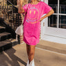 Keep Smiling Mineral Wash T-Shirt Dress Image - 1