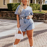 Manhattan Marvels Denim Romper in Medium Wash Curves Image - 1