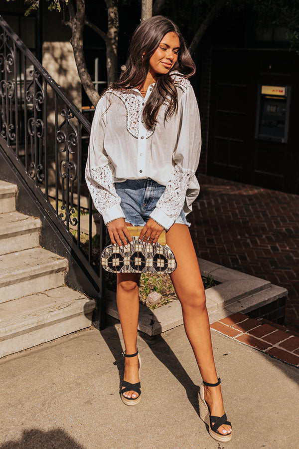 Enchanting Escapes Button Up In Ivory Image - 5