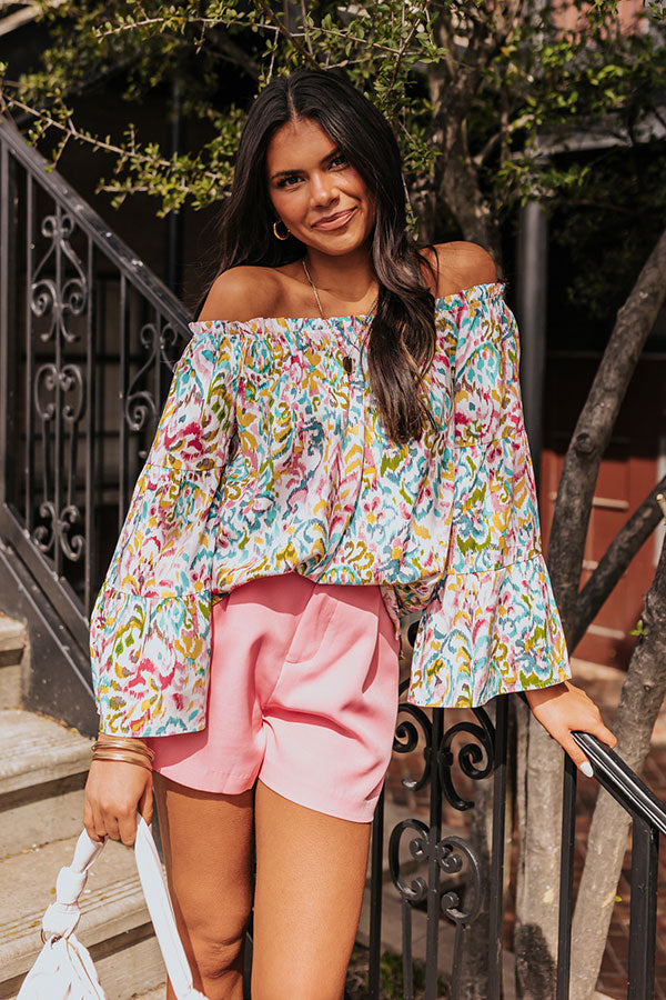 Chasing Sunshine Off Shoulder Top in Pink Image - 1