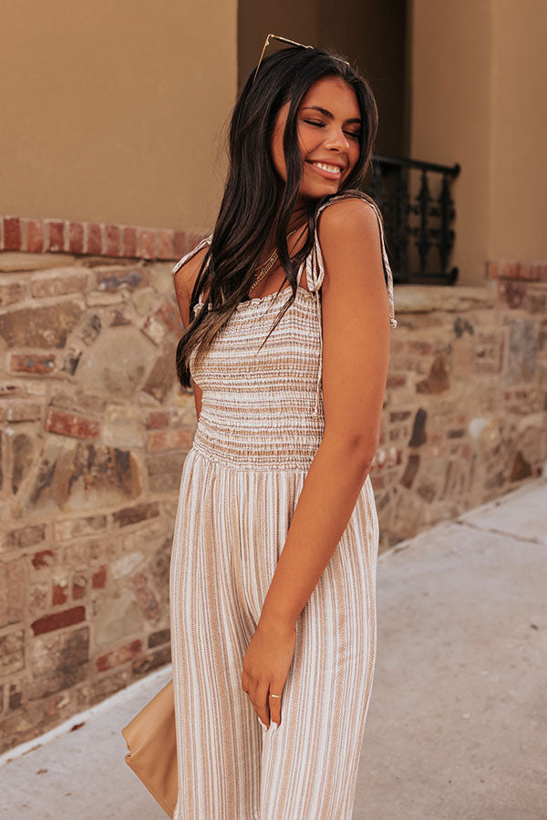 Wide Open Arms Smocked Jumpsuit Image - 2