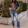 Risen The Dean High Waist Distressed Jean In Medium Wash Image - 1