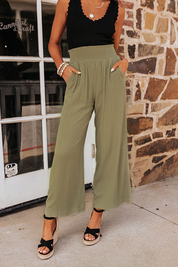Urban Wonders High Waist Pants In Sage Image - 2