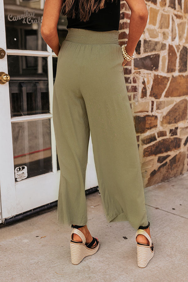 Urban Wonders High Waist Pants In Sage Image - 5