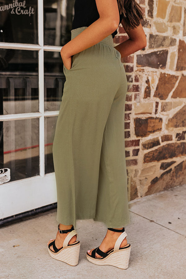 Urban Wonders High Waist Pants In Sage Image - 4