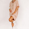 Shoreline Serenade Shift Dress In Iced Latte Image - 1