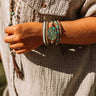 Sangria Cruise Semi Precious Wrap Bracelet In Turquoise Image - 1