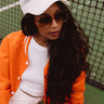 Stunning Gaze Woven Visor In White Image - 1