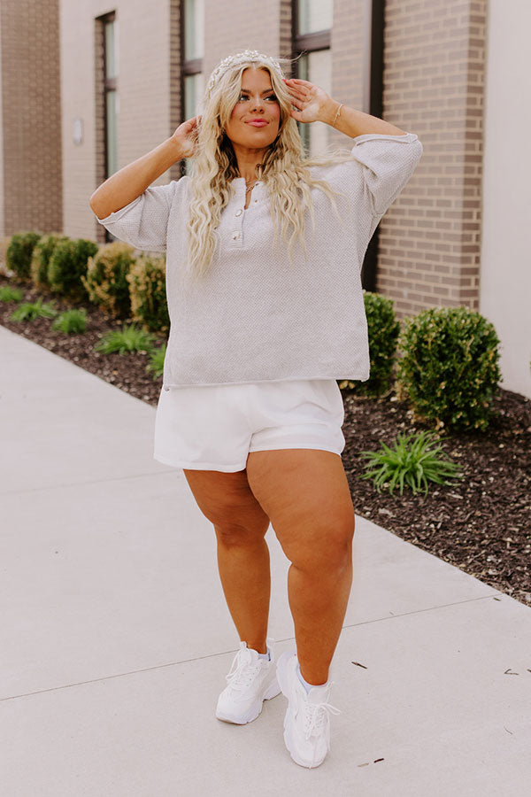 Joyful Journeys Knit Top In Grey Curves Image - 1