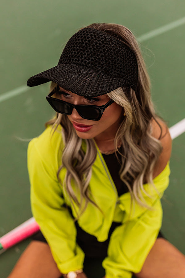 Stunning Gaze Woven Visor In Black Image - 3