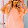 The It Crowd Shift Tee In Neon Orange Curves Image - 1