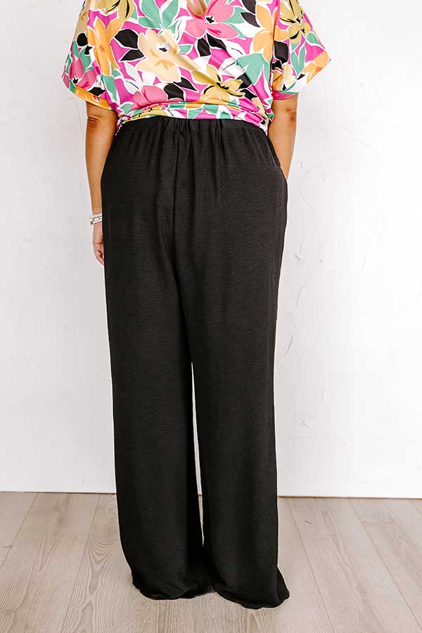 The Maddie High Waist Trousers In Black Curves Image - 2