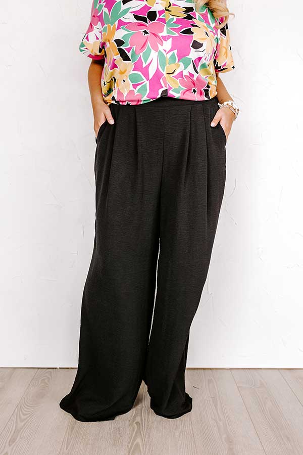 The Maddie High Waist Trousers In Black Curves Image - 4