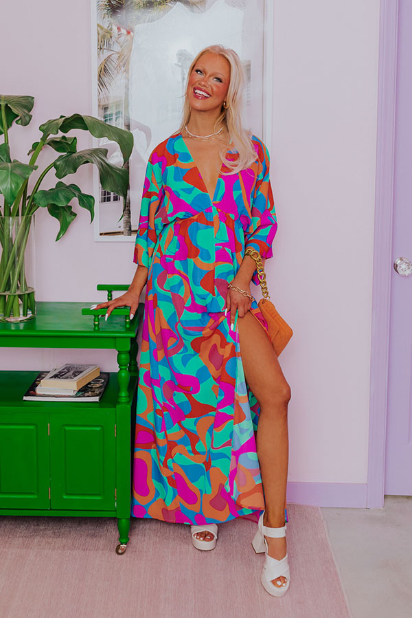 Rhythmic Rhapsody Maxi In Turquoise Image - 2