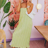 Tip Of Florida Pleated Midi In Lime Punch Image - 1