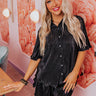 Tour The Town Pleated Top In Black Image - 1
