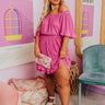 Flight Plans Pleated Dress In Pink Curves Image - 1